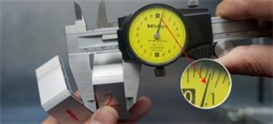 切鋁機切割產(chǎn)品端面測量尺寸